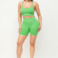 “Magic Potion” Vibrant Lime Shorts Set