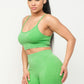“Magic Potion” Vibrant Lime Shorts Set