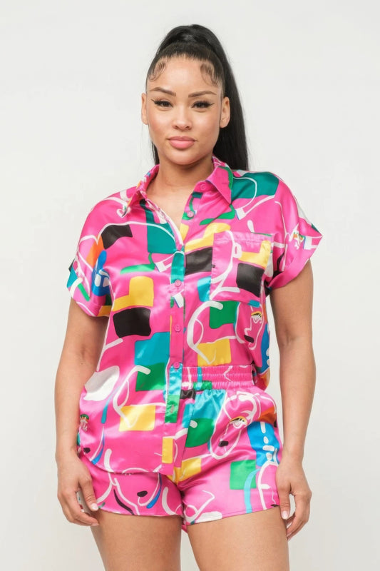 “Life Of The Party” Top And Shorts Set