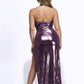 “Effortlessly Glamour” Purple Skirt Set