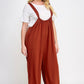 “Fall For You” Brick Jumpsuit Overalls