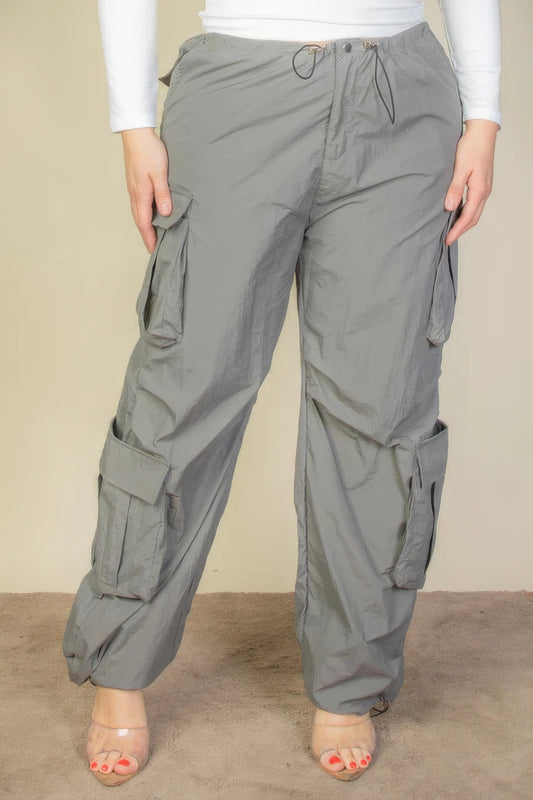 “DND” Steel Grey Parachute Pants