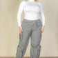 “DND” Steel Grey Parachute Pants
