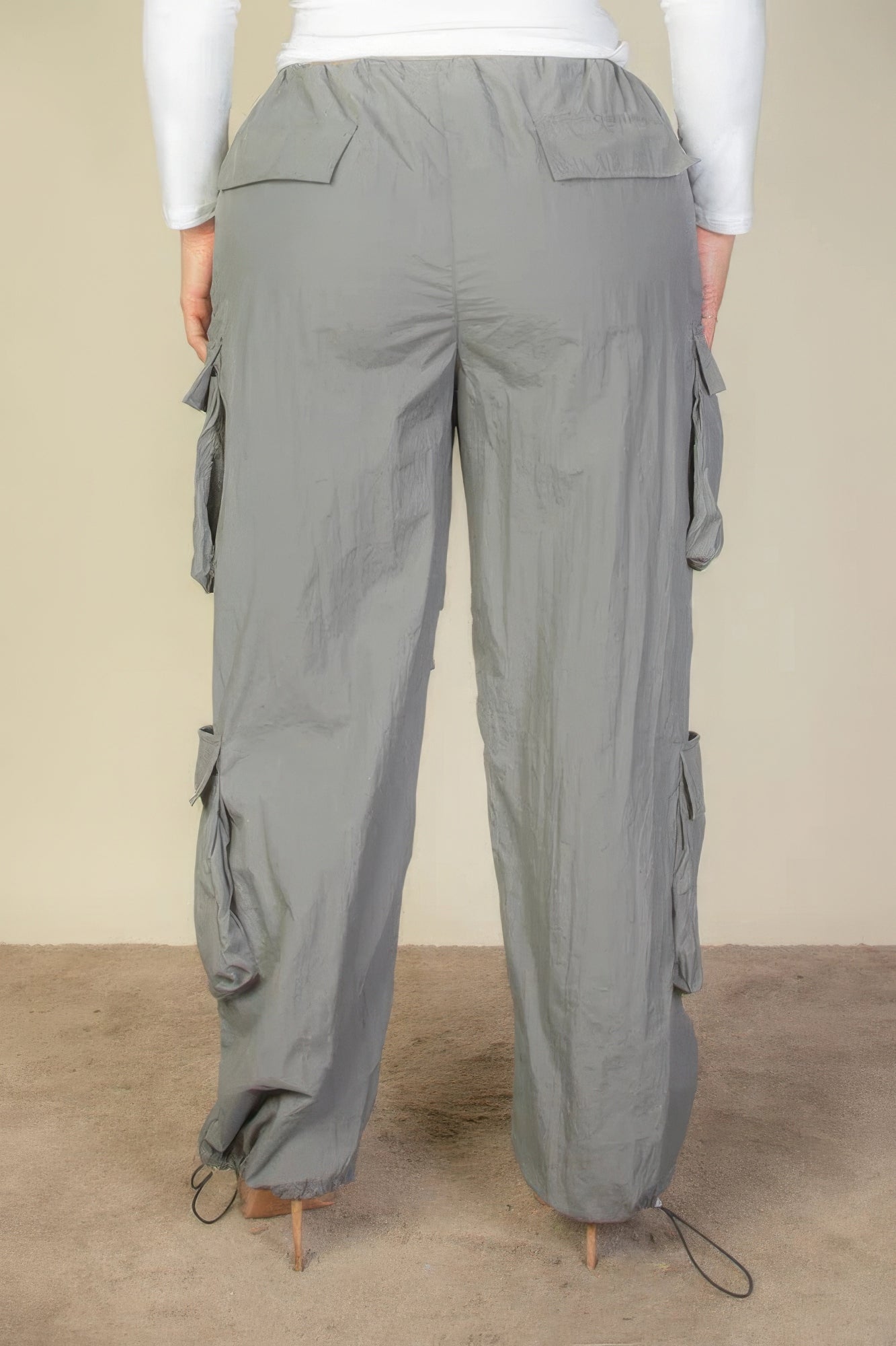 “DND” Steel Grey Parachute Pants