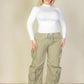 “DND” Olive Green Parachute Pants