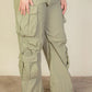 “DND” Olive Green Parachute Pants