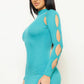 “Annelise” Aqua Blue Mini Dress