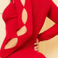 “Annelise” Vibrant Red Mini Dress