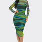 “Just a Glitch” Mesh Midi Dress