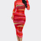 “Just a Glitch” Mesh Midi Dress