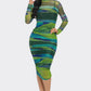 “Just a Glitch” Mesh Midi Dress