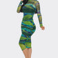 “Just a Glitch” Mesh Midi Dress