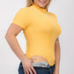 “Miss Viv” Gold Short Sleeve Bodysuit