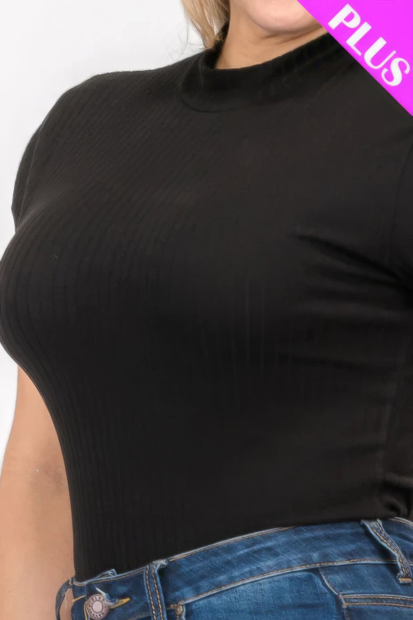 “Miss Viv” Black Short Sleeve Bodysuit