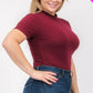 “Miss Viv” Burgundy Short Sleeve Bodysuit