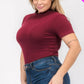 “Miss Viv” Burgundy Short Sleeve Bodysuit