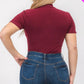 “Miss Viv” Burgundy Short Sleeve Bodysuit