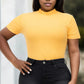 “Miss Viv” Gold Short Sleeve Bodysuit