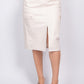 “Down To Earth” Cream Cargo Skirt
