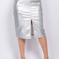 “Down To Earth” Silver Cargo Skirt