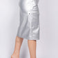 “Down To Earth” Silver Cargo Skirt
