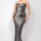 “Boss Baddie” Black/Gunmetal Tube Dress