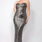 “Boss Baddie” Black/Gunmetal Tube Dress