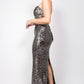 “Boss Baddie” Black/Gunmetal Tube Dress