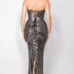 “Boss Baddie” Black/Gunmetal Tube Dress