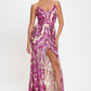 Art Deco Sequins Maxi Dress