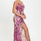 Art Deco Sequins Maxi Dress