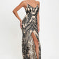 Art Deco Sequins Maxi Dress