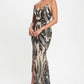 Art Deco Sequins Maxi Dress