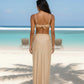 Beige Luxe Maxi 3 Piece Bikini Set