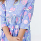 Neon Moon 3/4 Sleeve Pocket Twirl Dress
