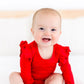 Red L/S Flutter Bodysuit