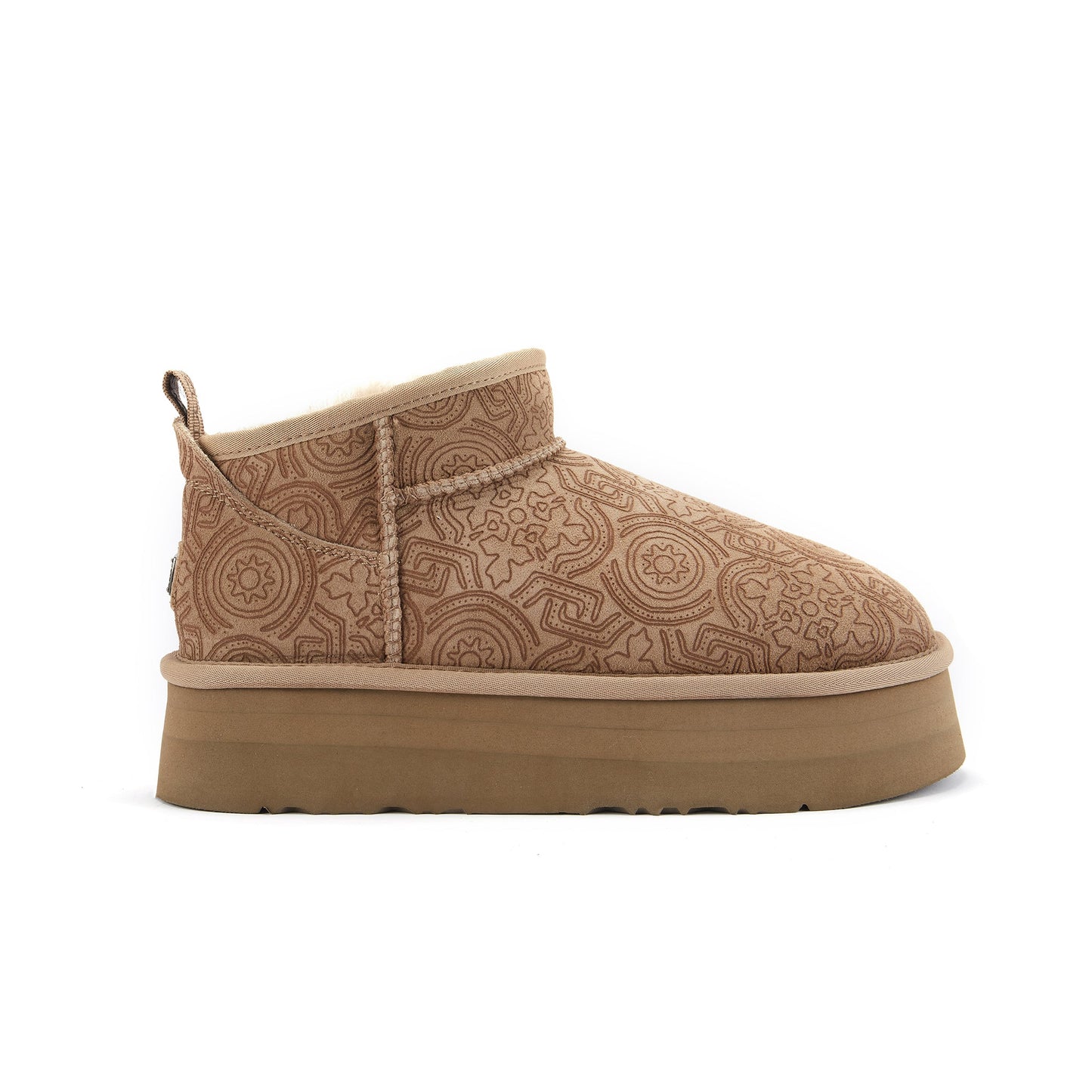 COSY ULTRA SHORT PLATFOAM EMBOSSED TAUPE