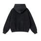 NOIR VINTAGE WASH ZIP HOODIE