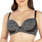 Casey Wired Padded Plunge Seamless T-shirt Bra - Mosaic Black