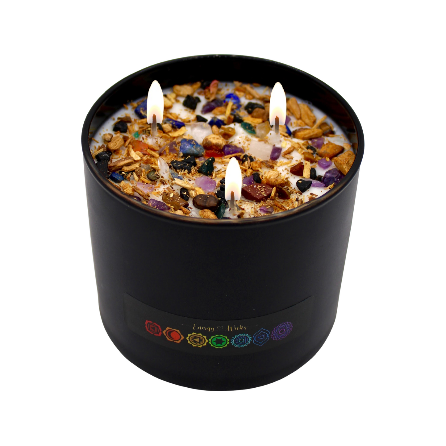 7 Stone Chakra Candle