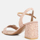 Chaplet Textured Block Heel Sandals