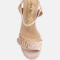 Chaplet Textured Block Heel Sandals