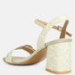 Chaplet Textured Block Heel Sandals