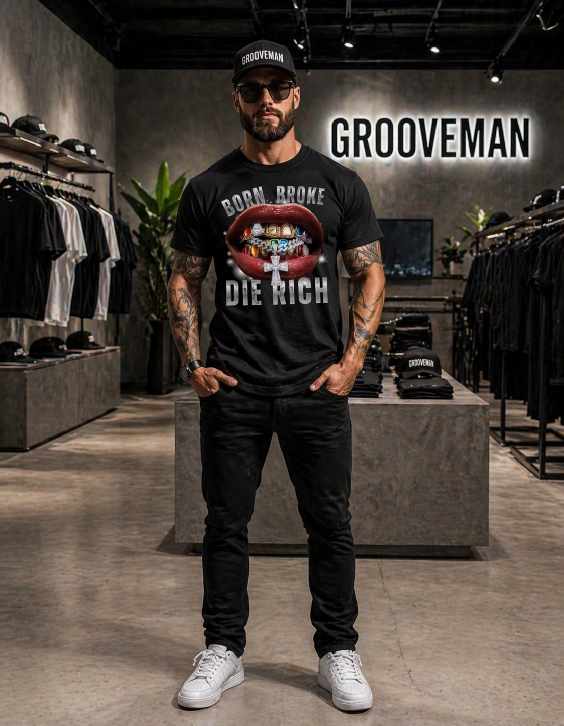 Born Broke Die Rich Graphic T-Shirt – Premium Streetwear Tee |  | Unisex Cotton Shirt