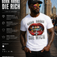 Born Broke Die Rich Graphic T-Shirt – Premium Streetwear Tee |  | Unisex Cotton Shirt