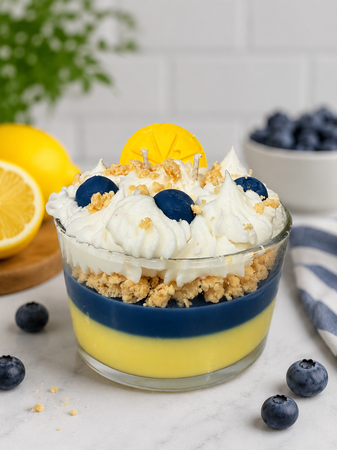 Blueberry Lemon Cheesecake Dessert Candle – 14oz