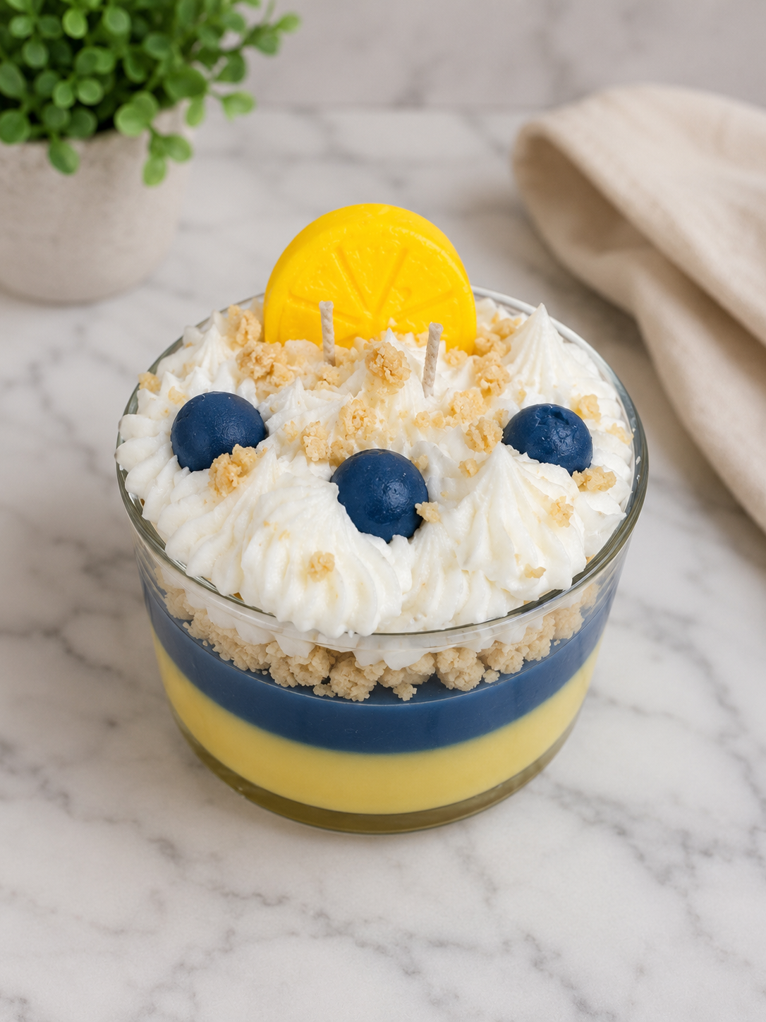 Blueberry Lemon Cheesecake Dessert Candle – 14oz