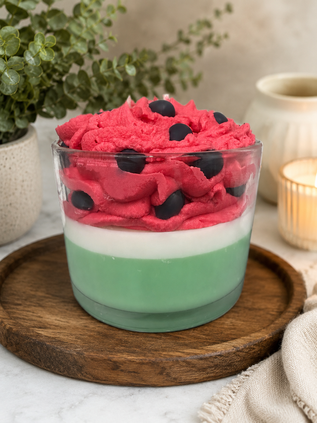 Watermelon Summer Candle – Dessert Style Candle | 12oz
