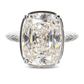 Sterling Silver Elongated Cushion Cocktail Ring 4ct & 8ct