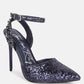 Cloriss Diamante Embellished Glitter High Heels